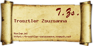 Trosztler Zsuzsanna névjegykártya